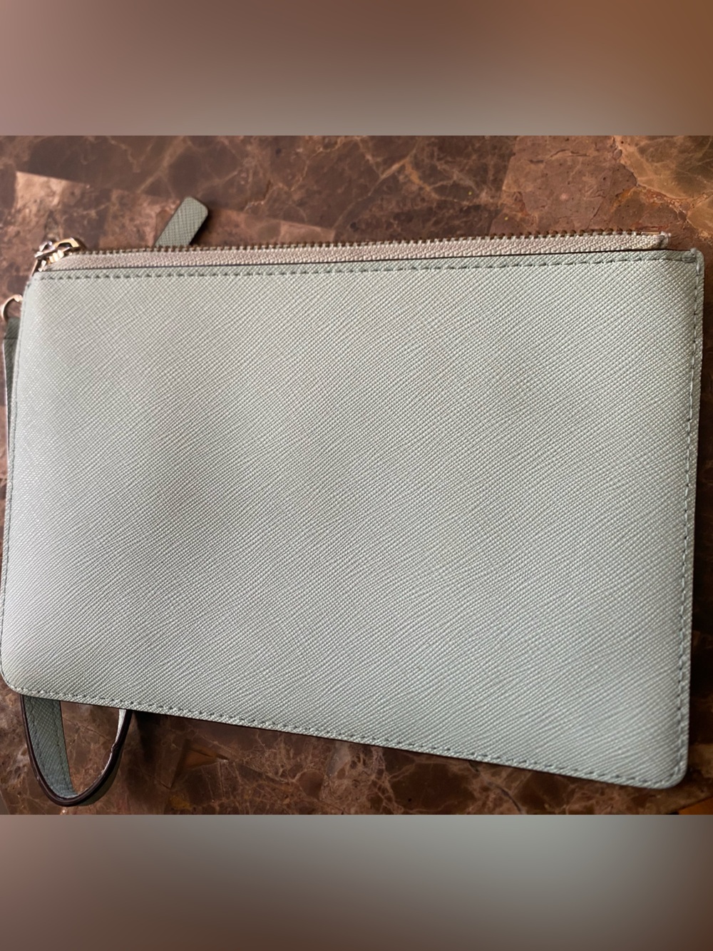 kate spade light blue saffiano crossbody wristlet with gold hardware EUC - Picture 3 of 7